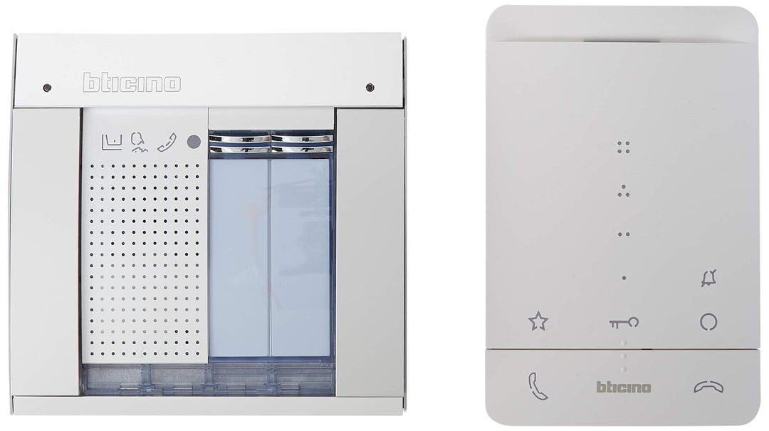 BTICINO, Audio-Türsprechanlage Set, 2-Draht für das 1-Familienhaus mit SFERA Allmetal Audio-Türstati