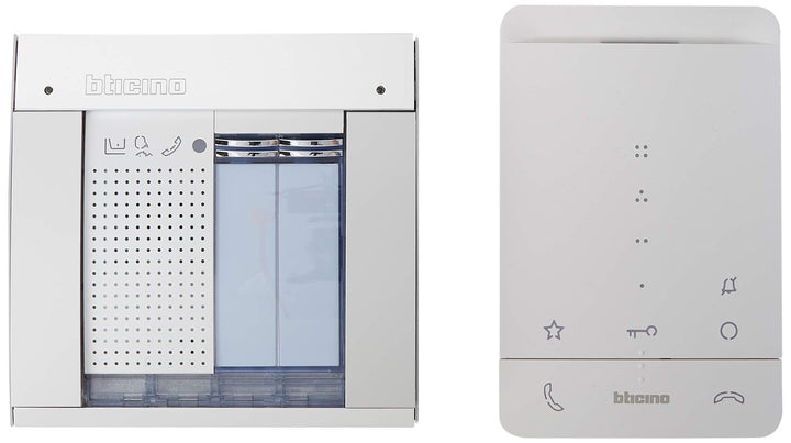 BTICINO, Audio-Türsprechanlage Set, 2-Draht für das 1-Familienhaus mit SFERA Allmetal Audio-Türstati