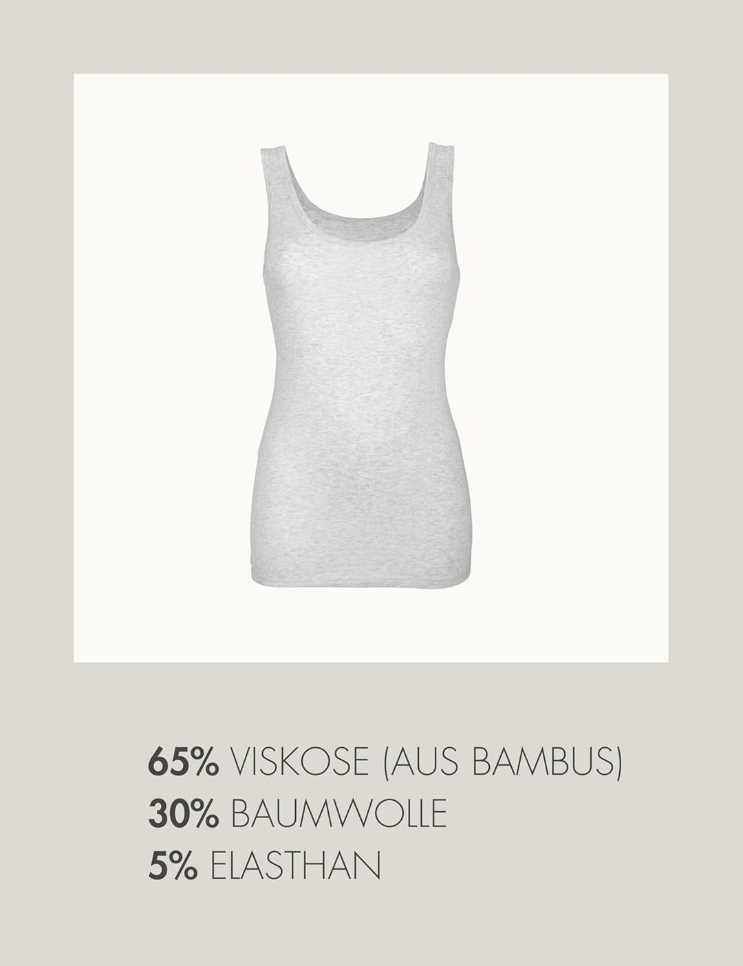Basic Treasure 3er-Pack Unterhemden Damen, Spaghettiträger Top Damen, Premium Bambus Unterhemd Damen
