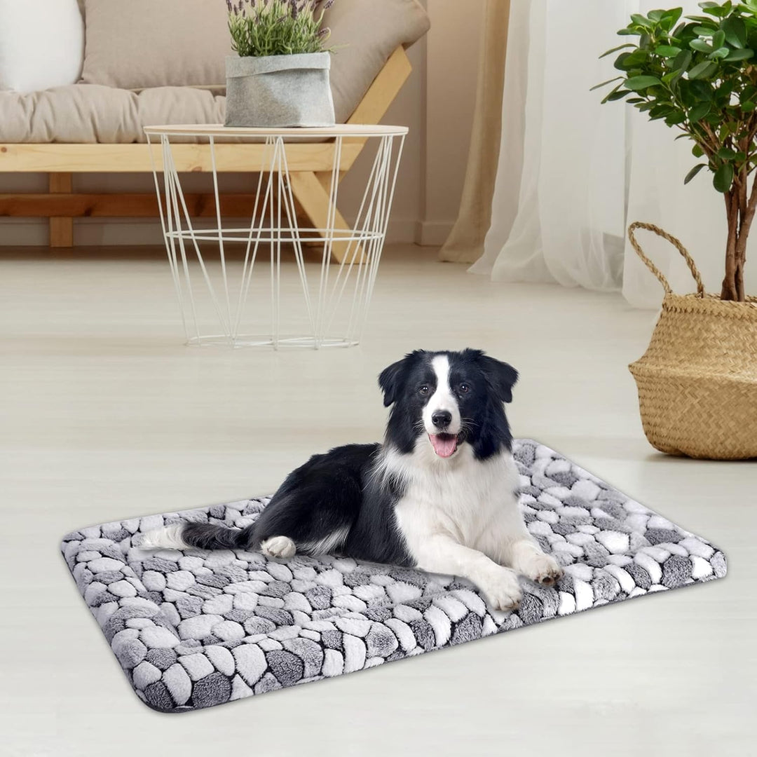 VANKEAN Stilvolle Hundekäfig-Pad, wendbar (kühl und warm), weiche Haustier-Schlafmatte Hundebett für