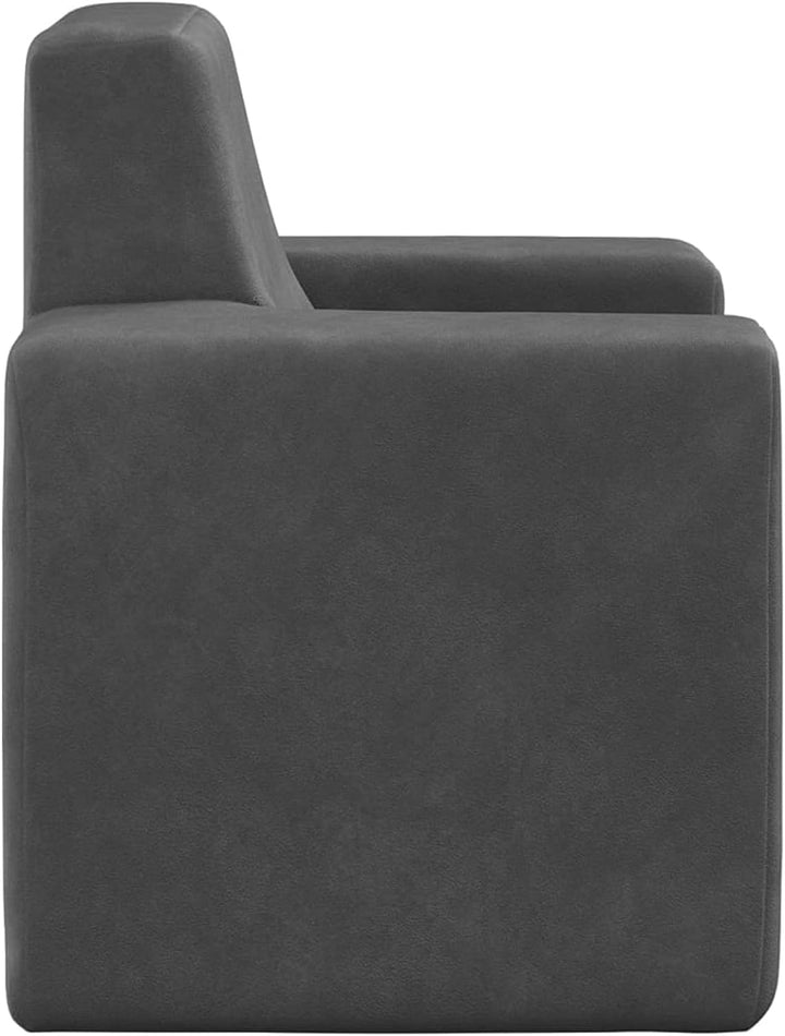Tidyard Kindersofa Kindercouch Kindersessel Minisofa Longue Sofa Anthrazit Weich Plüsch Stuhl Anthra