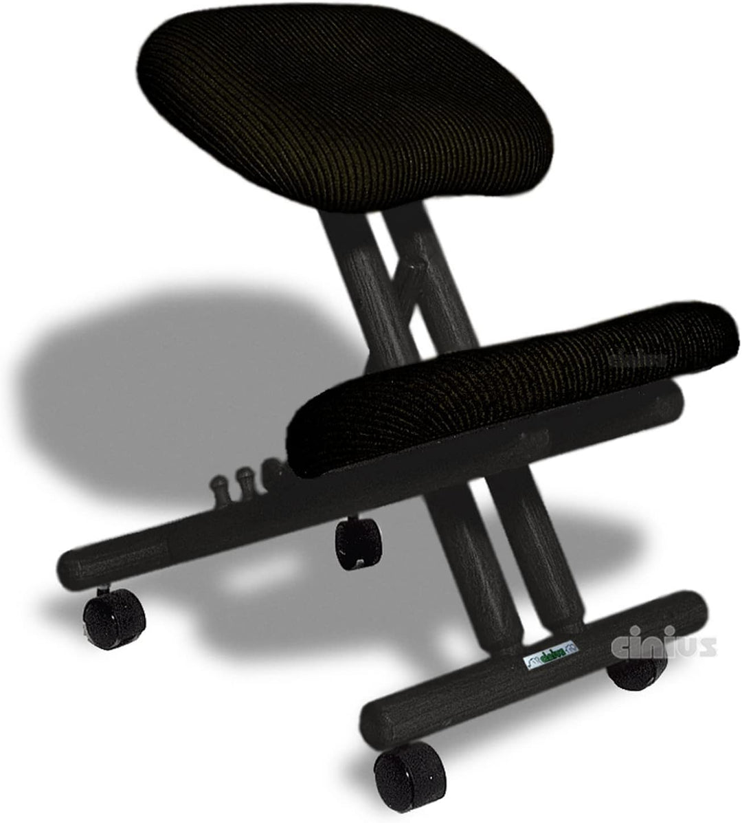 cinius Ergonomischer Stuhl Orthopädischer Kniestuhl Computerstuhl Kniehocker Stoff Schwarz Farbe, Sc