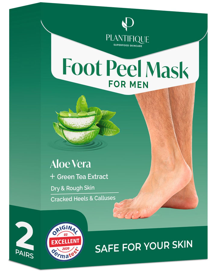 Plantifique Fussmaske - 2 Paar Hornhaut Socken für Männer - Fussmaske Hornhautentferner Socken - Hor