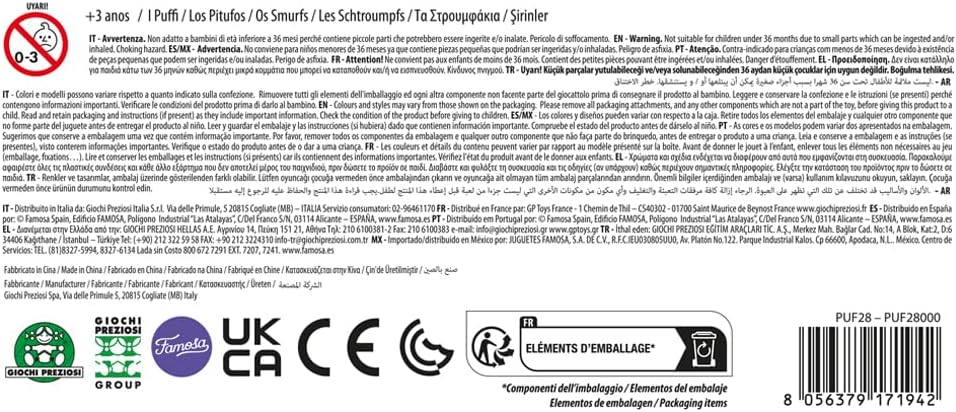 Die Schlümpfe, Handys Haus Spielset mit verwandelbaren Möbeln und Stickern, enthält 2 exklusive Figu