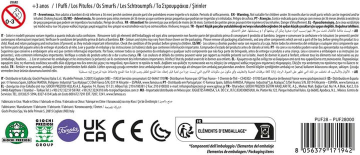 Die Schlümpfe, Handys Haus Spielset mit verwandelbaren Möbeln und Stickern, enthält 2 exklusive Figu