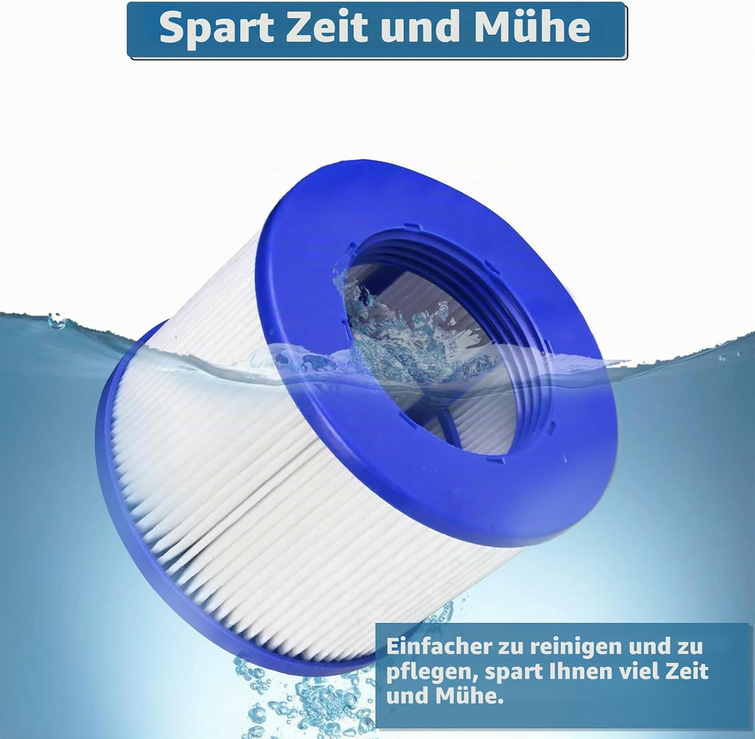 Infinite Spa Filter zum Schrauben, für Spa Ersatz Hot Tub, aufblasbar, ohne Schrauben, 75 x 100 mm,