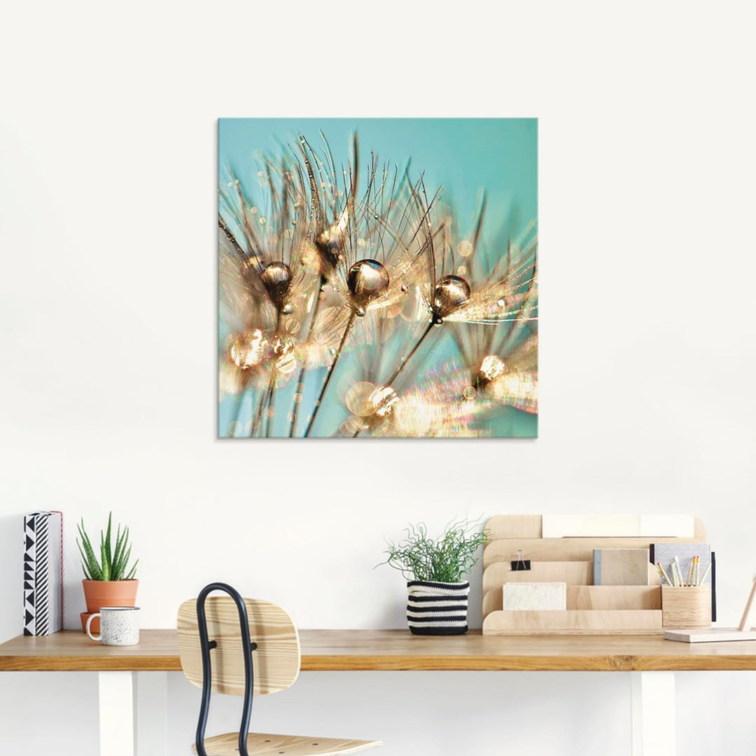 ARTland Glasbilder Wandbild Glas Bild einteilig 50 x 50 cm Quadratisch Innere Ruhe Wellness Pflanzen