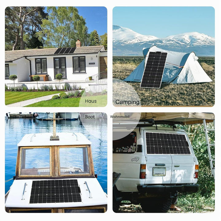100Watt Flexible Solar Panel Tragbare 18V Monokristallines Solarmodul hocheffiziente Solarpanels sin