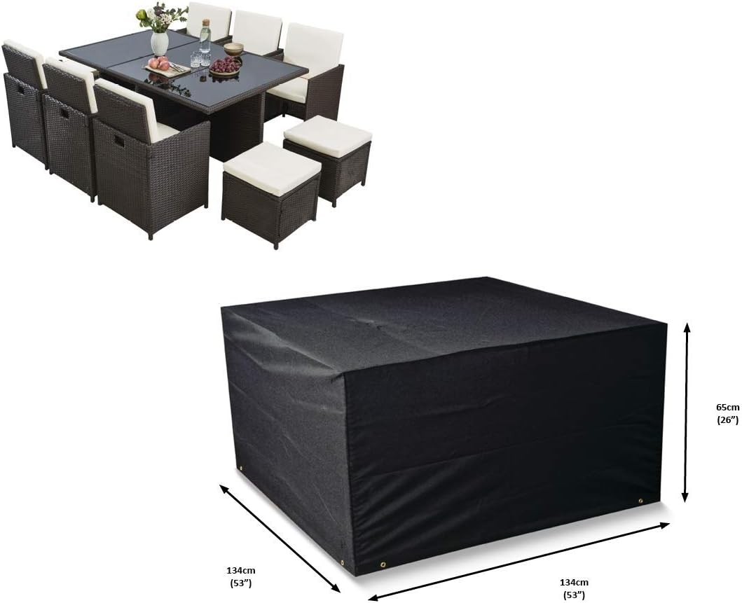 Bosmere Schutzhülle für 4 Sitzer Lounge Set Extra Large 4 Seat Cube Set Cover Anthrazit, Extra Large