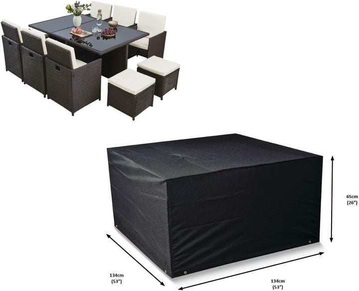 Bosmere Schutzhülle für 4 Sitzer Lounge Set Extra Large 4 Seat Cube Set Cover Anthrazit, Extra Large