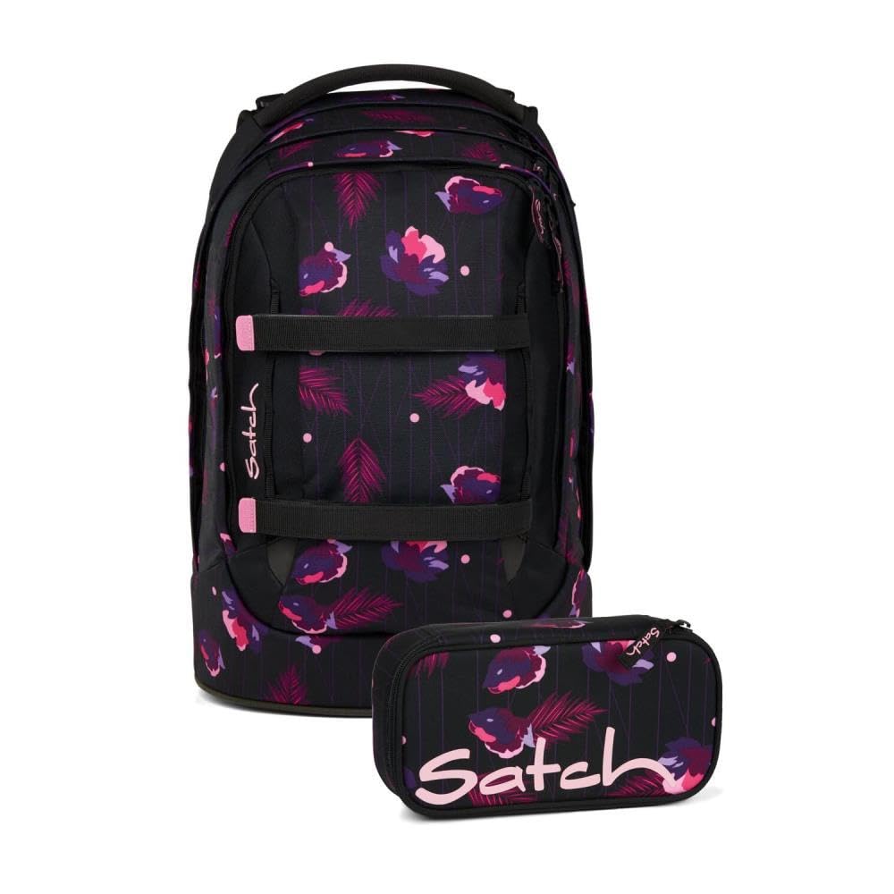 Satch pack Schulrucksack Set 2tlg. inkl. Schlamperbox (Mystic Nights), Mystic Nights