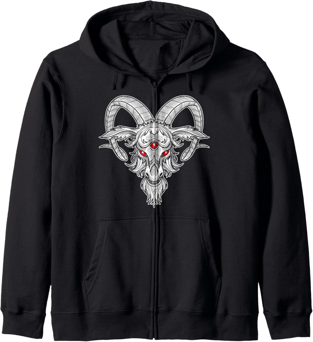 Blackcraft Cool Baphomet Schwarze Ziege Satan Luzifer 666 Kapuzenjacke