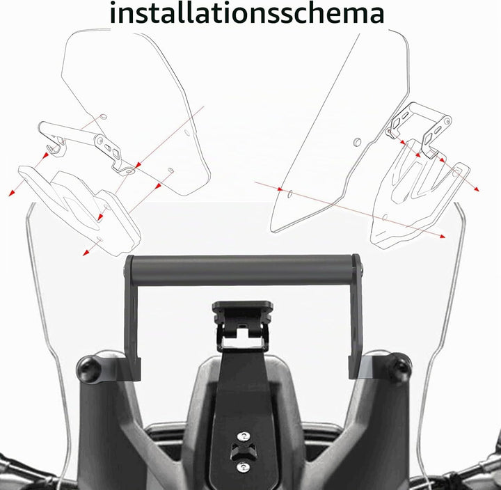 Navi Halterung für Motorrad Multistrada 1200/1260/950/V2 Frontlenker/Mittelhalter
