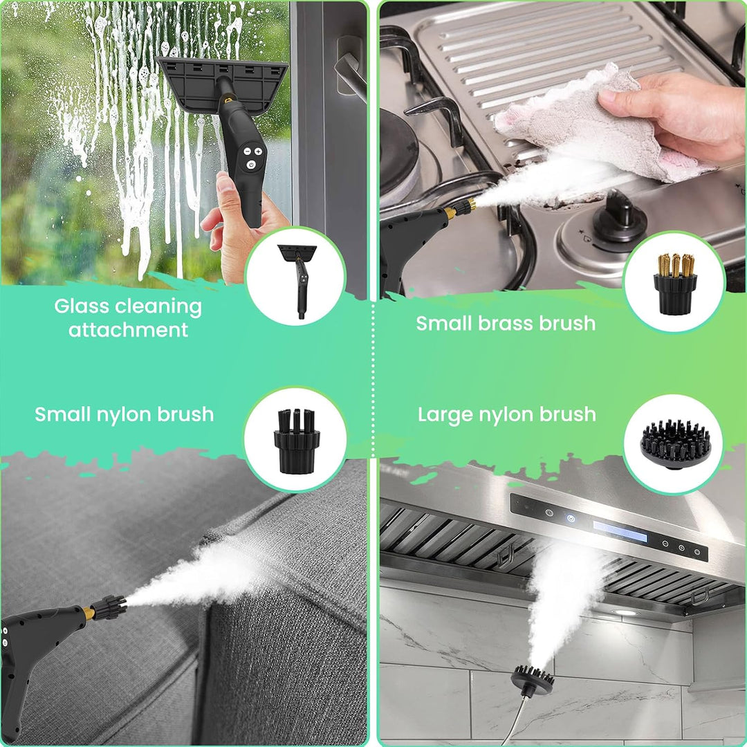 2500W Dampfreiniger Handgerät, 4.5 Bar Dampfreiniger für Alles, Tragbarer Steam Cleaner, 6 Einstellb