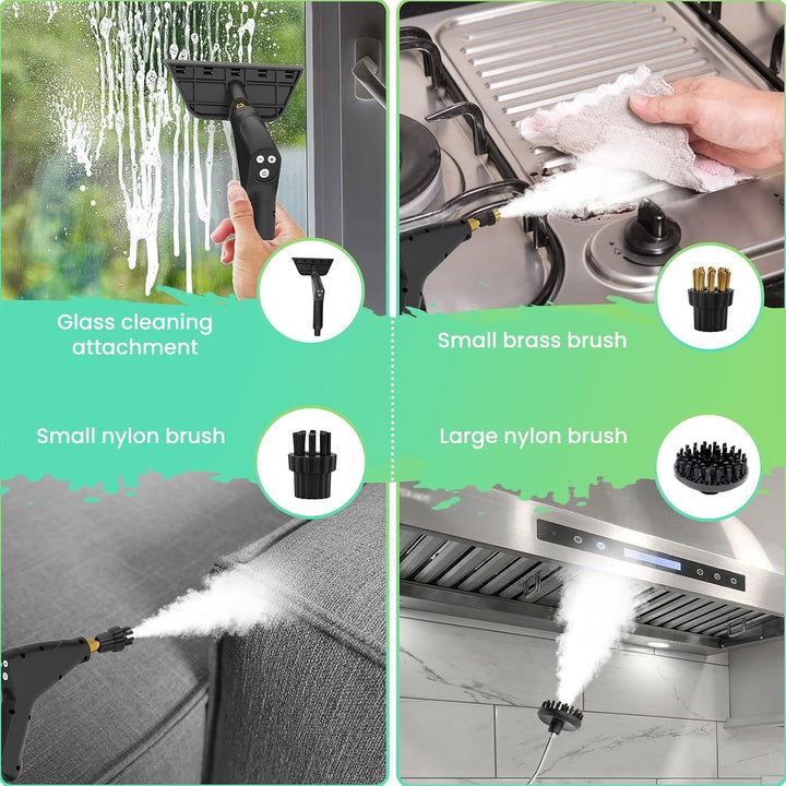2500W Dampfreiniger Handgerät, 4.5 Bar Dampfreiniger für Alles, Tragbarer Steam Cleaner, 6 Einstellb
