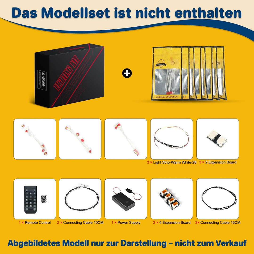 LocoLee Led Licht Set Kompatibel mit Lego Burg Himeji, Led Beleuchtungs Set Compatible with Lego 210