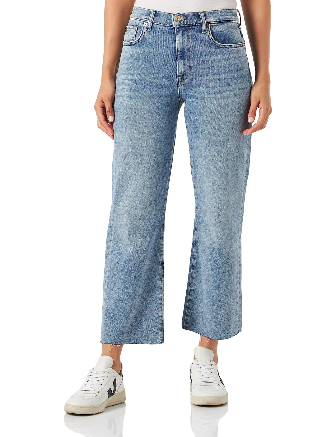 7 For All Mankind Damen Jeans 31 Mid Blue, 31 Mid Blue