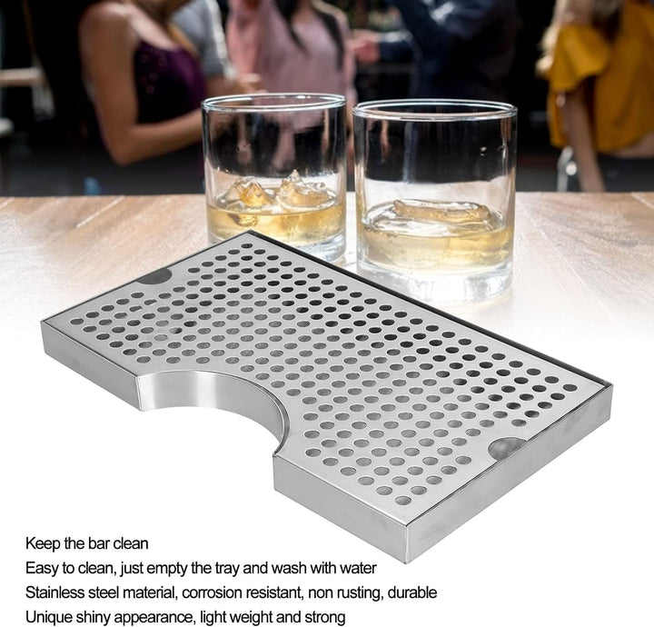 Bar-Tropfschale Edelstahl-Tropfschale Rostfrei Einzigartige glänzende Fass-Tropfschale Leicht zu rei