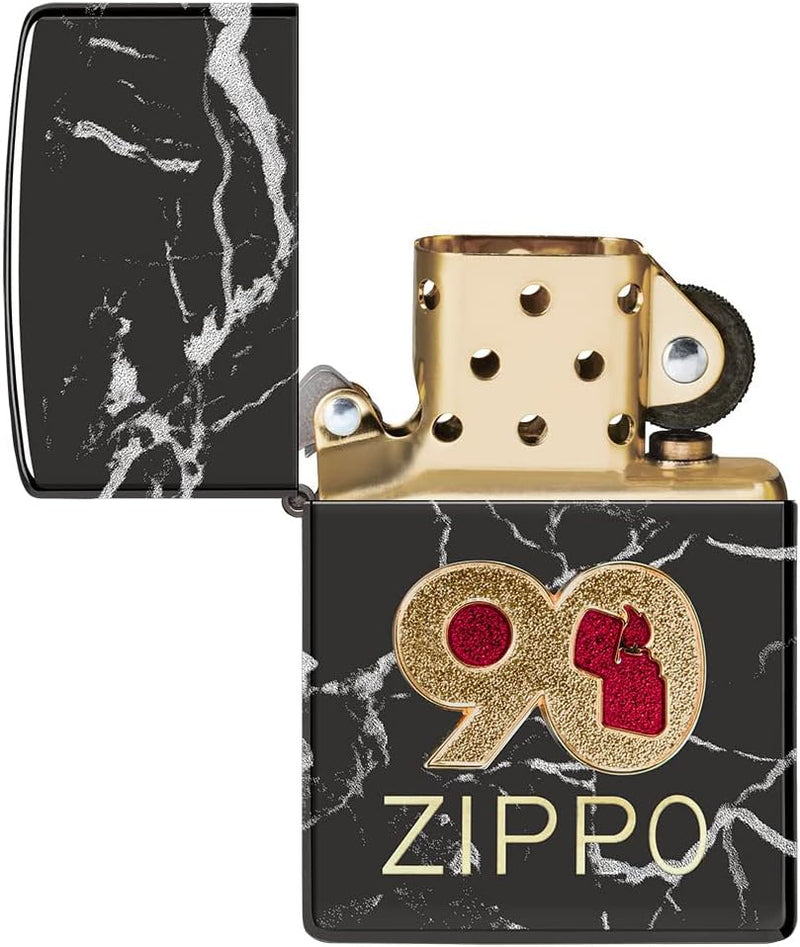 Zippo - 90th Anniversary Commemorative Lighter – Sturmfeuerzeug, nachfüllbar, in hochwertiger Gesche