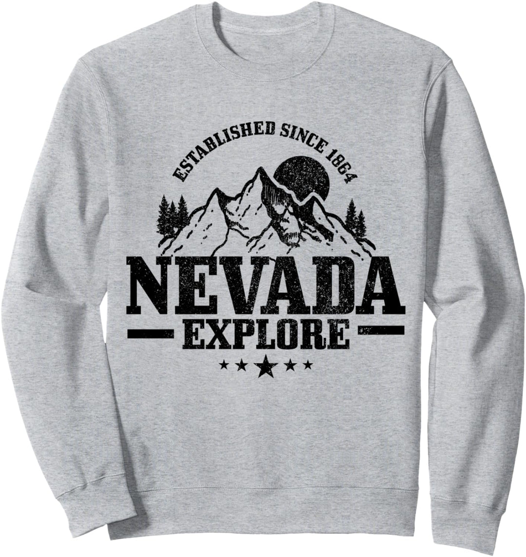 Nevada Est. 1864 Explore Vintage Berge Wandern Nevada Sweatshirt