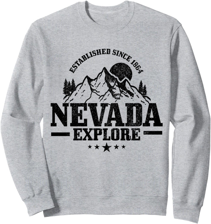 Nevada Est. 1864 Explore Vintage Berge Wandern Nevada Sweatshirt