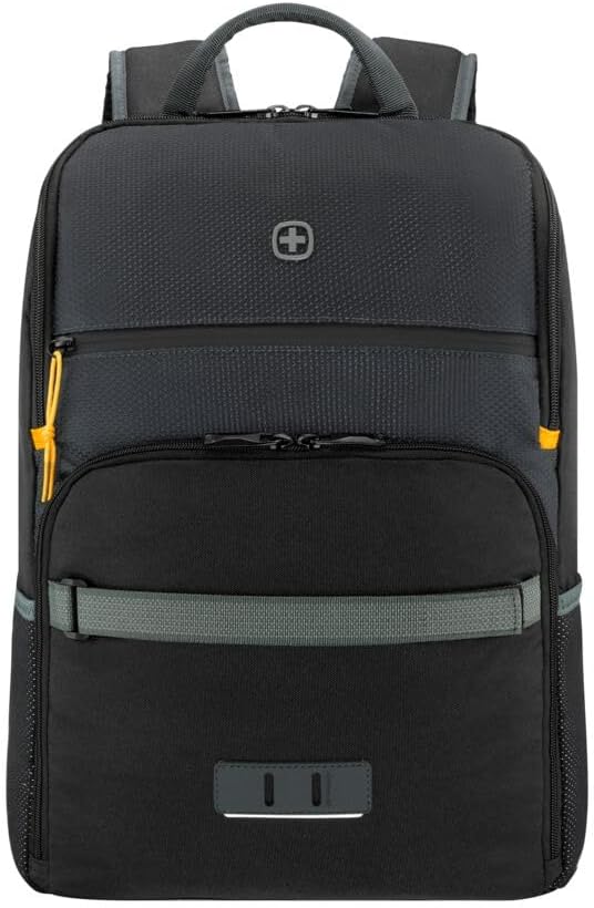 Wenger NEXT 23, Move, Gravity Black, Schwarz, 33cm x 45cm x 21cm, Schwarzer Rucksack