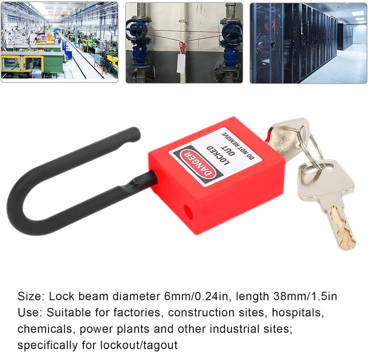 Watris Veiyi 5 Sätze 38mm Lockout Tagout, Vorhängeschloss Gleichschliessend, Vorhängeschloss Klein,