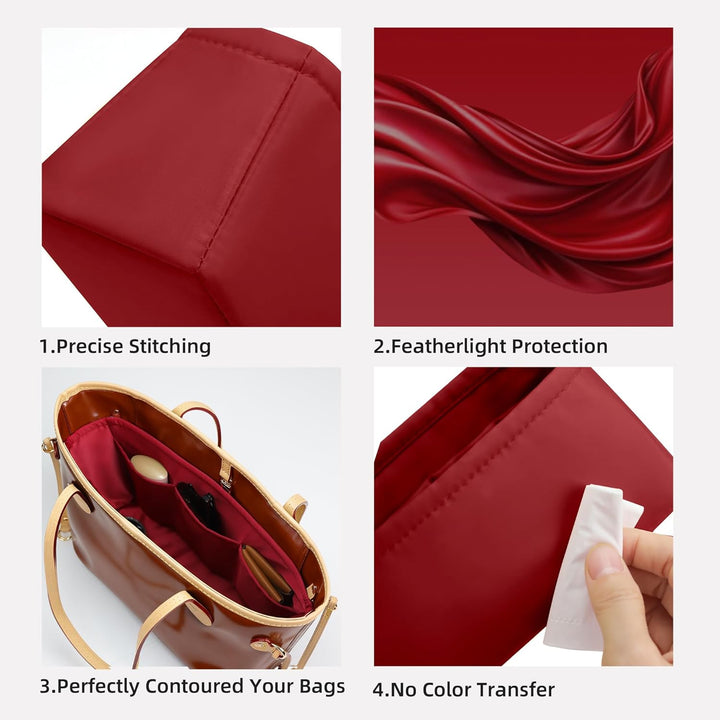 DGAZ Handtaschen Organizer Einsatz für LV Neverfull PM/MM/GM Taschen, Seide Tasche in Tasche Organiz