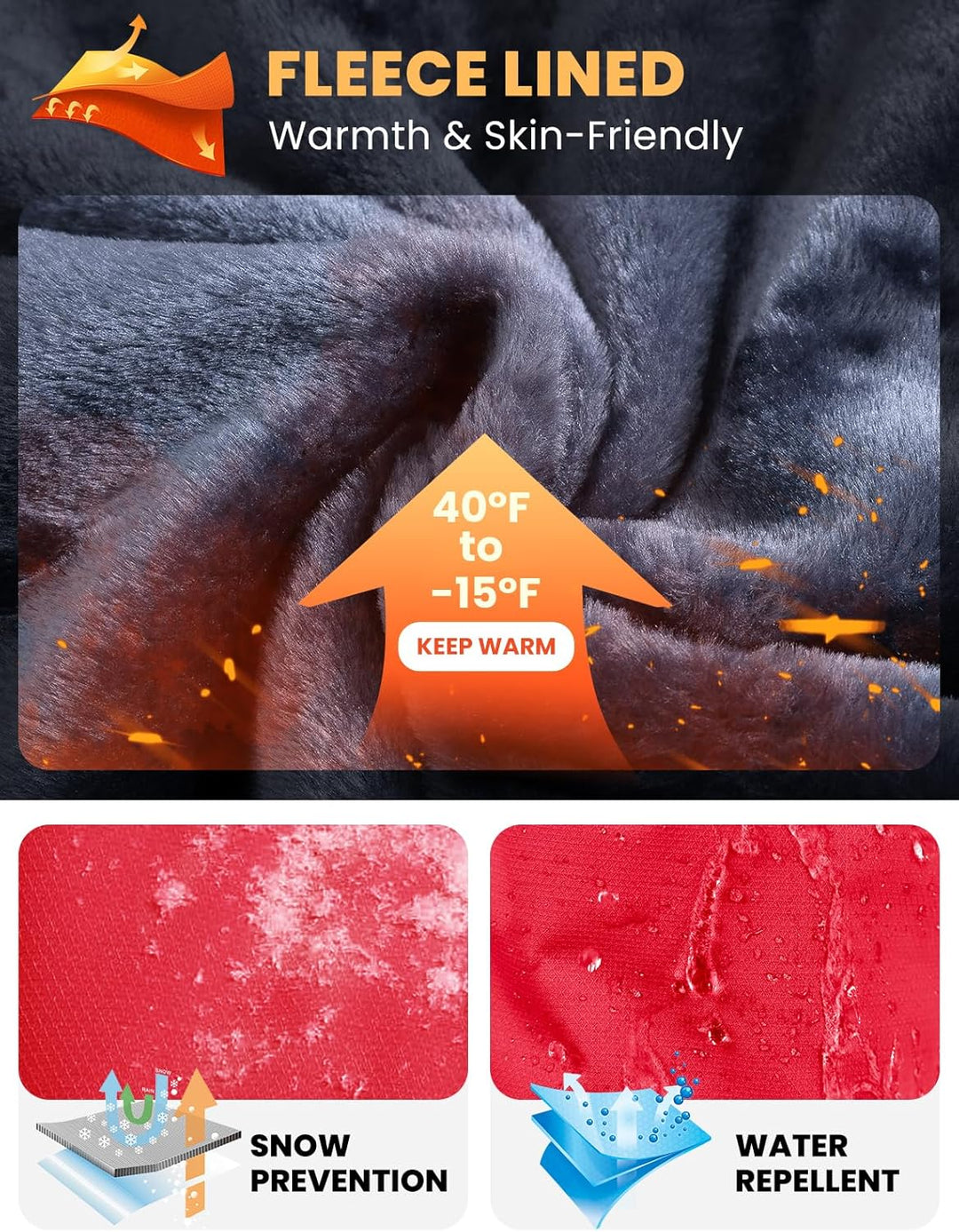 Herren Winter Fleecejacke Warm Jacke Softshelljacke Atmungsaktiv Outdoor Skijacke Winddichte Wasserd