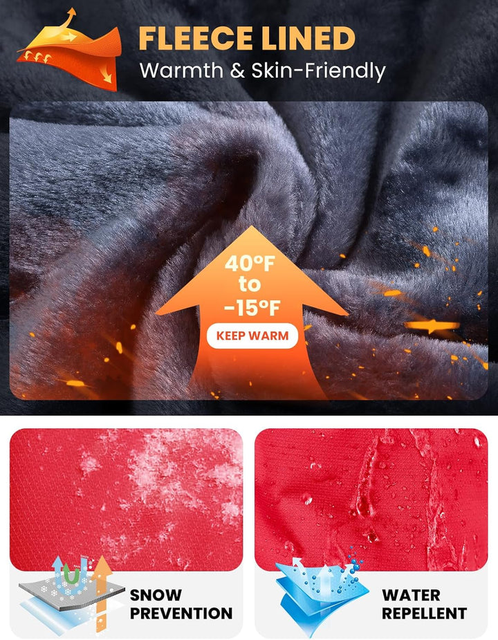 Herren Winter Fleecejacke Warm Jacke Softshelljacke Atmungsaktiv Outdoor Skijacke Winddichte Wasserd