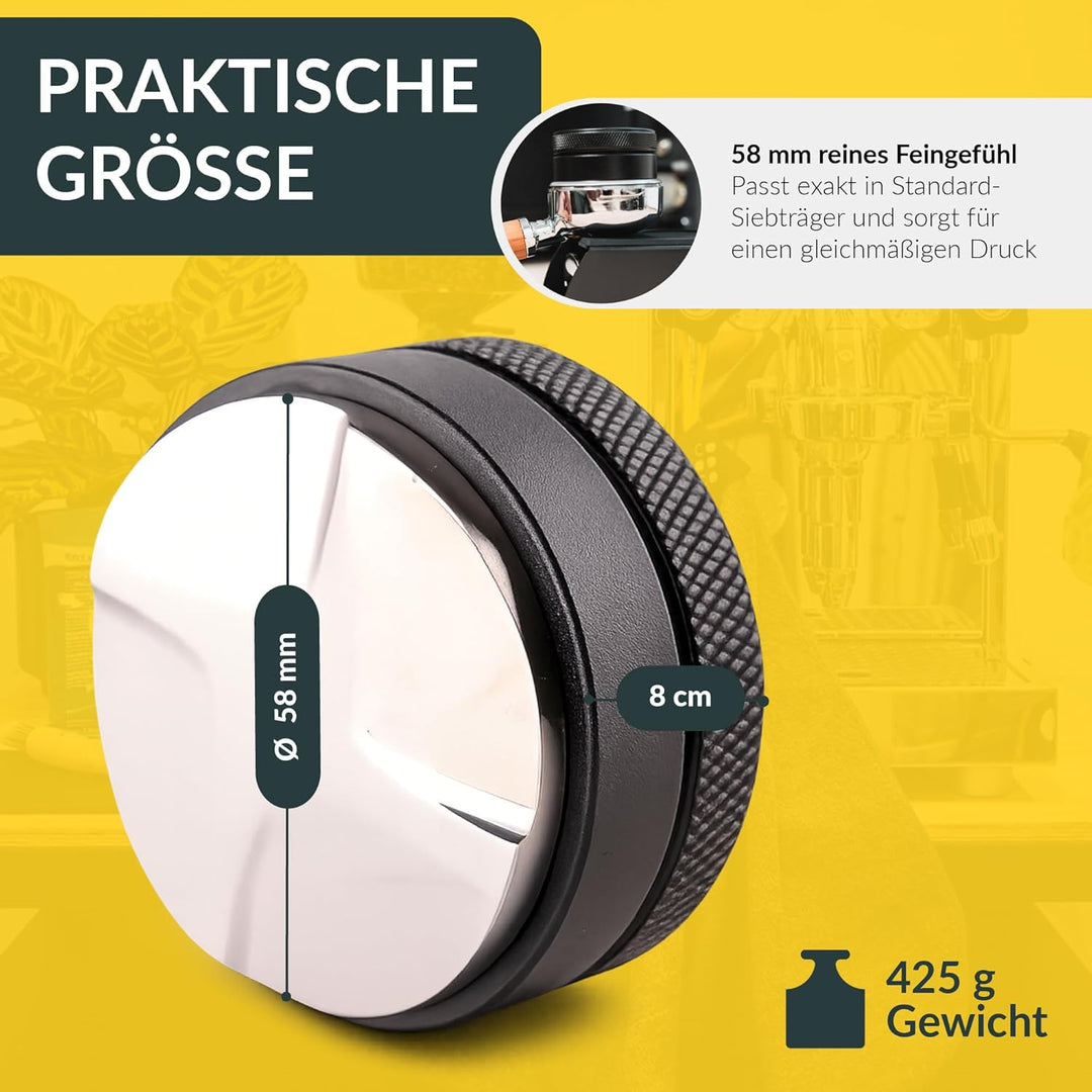Coyooco Leveler 58mm aus Edelstahl - Einstellbarer Coffee Distributor - Kaffeeverteiler für Siebträg