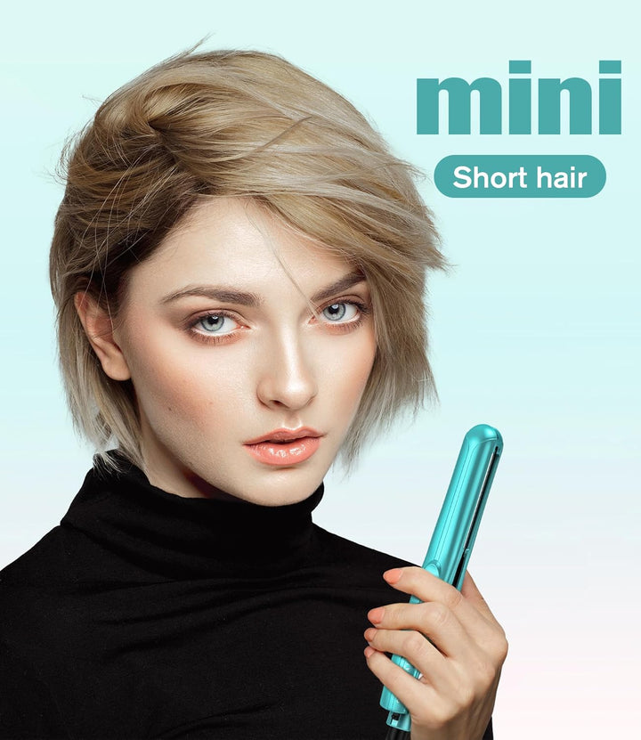 Farery Mini-Haarglätter, Keramik-Mini-Glätteisen für kurzes Haar/Locken, Pony, leicht und tragbar, k