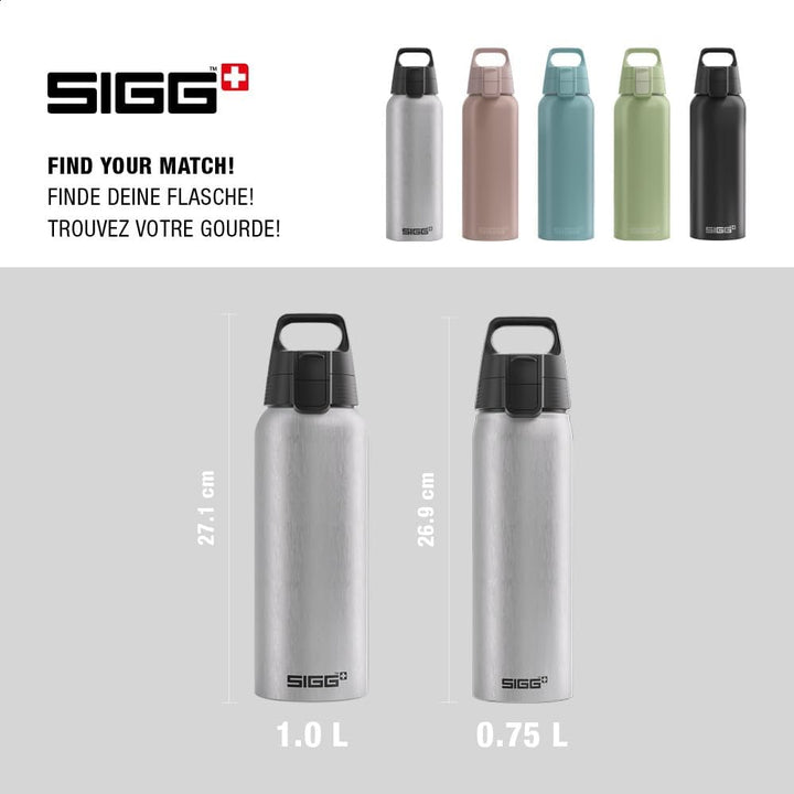 SIGG - Alu Trinkflasche - WMB ONE - Klimaneutral Zertifiziert - Für Kohlensäurehaltige Getränke Geei