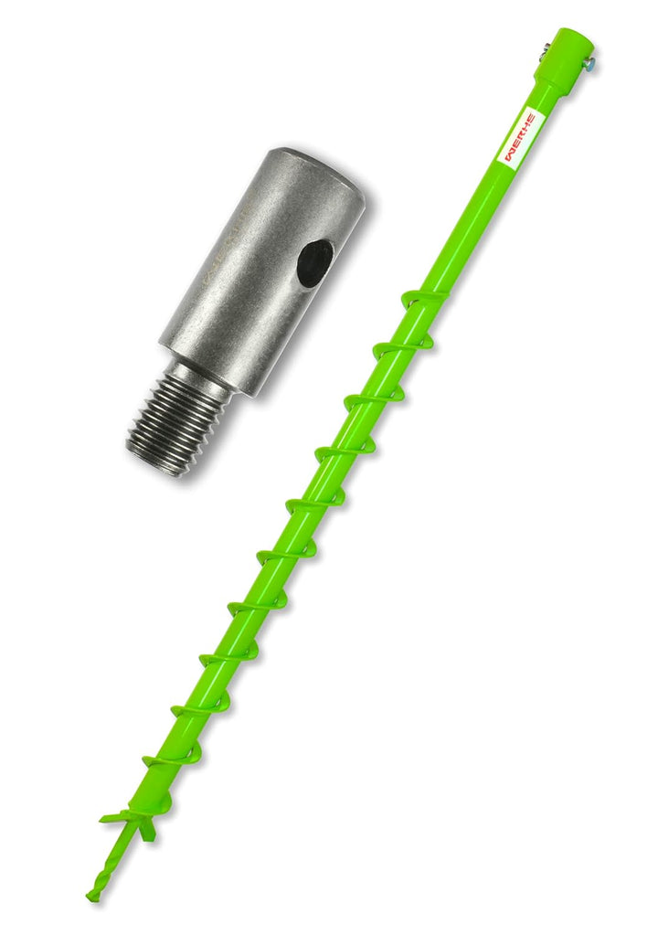 WERHE® Profi Bohrer, Erdbohrer für bohrmaschine 40 mm robust mit m14 Adapter - Pfahlbohrer Brunnenbo