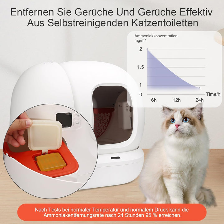 6 Stück Geruchsentferner N50 2.0 für Pura Max 2 Selbstreinigende Katzentoilette, Geruchskontrolle