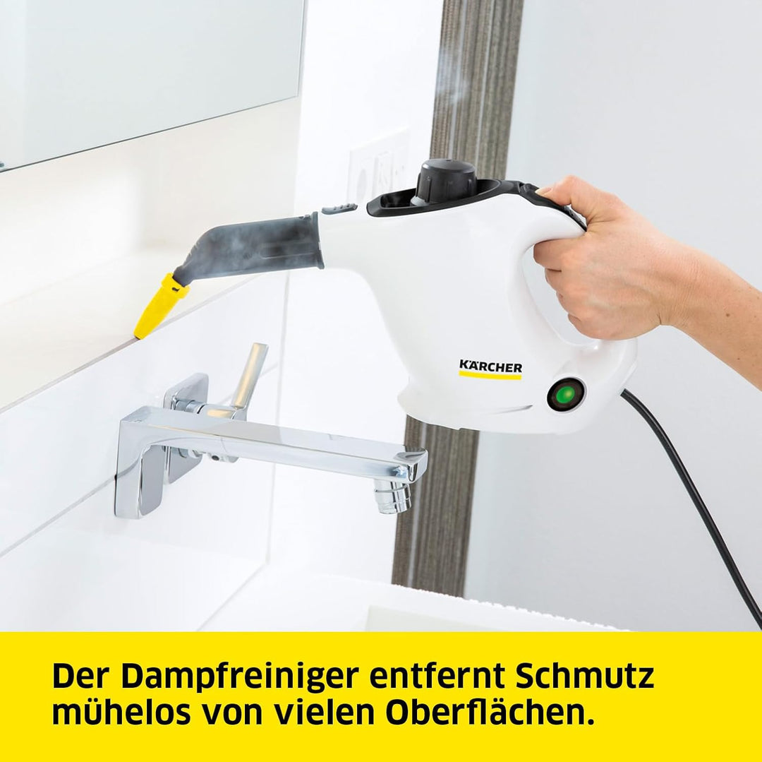 Kärcher Dampfreiniger SC 1, Dampfdruck: 3 bar, Aufheizzeit: 3 min., Leistung: 1.200 W, Flächenleistu
