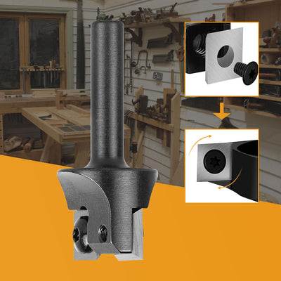 SpeTool Planfräser 8mm Schaft 25mm Schnittdurchmesser Hobelfräser mit Wendeplatten Planfräser für Ob