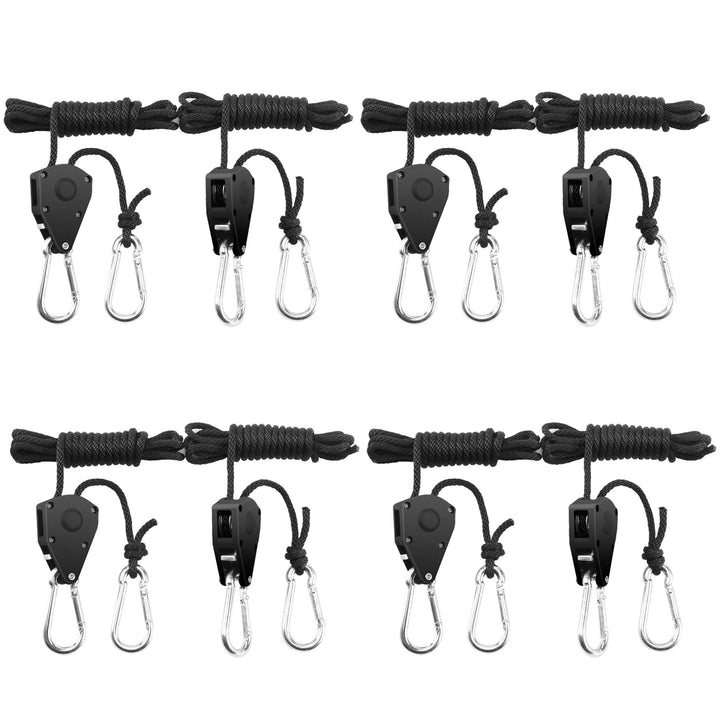 BOSYTRO 4 Paar（8 Stück） 1/8 Zoll Ratchet Hanger Heavy Duty Einstellbare Ratsche Seil Aufhänger Verst