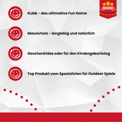 GICO Kubb Spiel XXL Set, Wikingerspiel, König 30 x 7 x 7 - Der Outdoor Spielspass in Top Qualität au