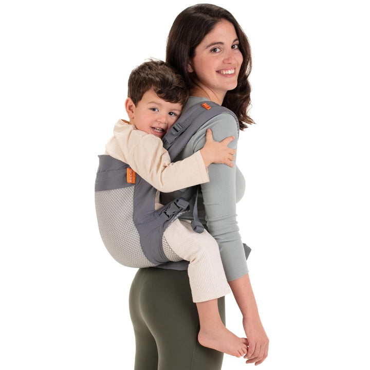 Beco Toddler Kindertrage mit extra breitem Sitz - Kindertragerucksack aus 100% Baumwolle, 2 Tragepos