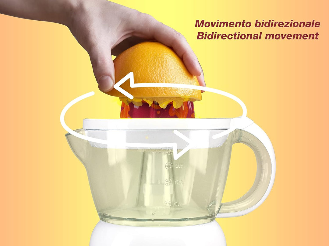 BEPER BP.101H Orangenpresse Elektrische 700 ml - Zitruspresse Elektrisch Weiss/Rot, ROT