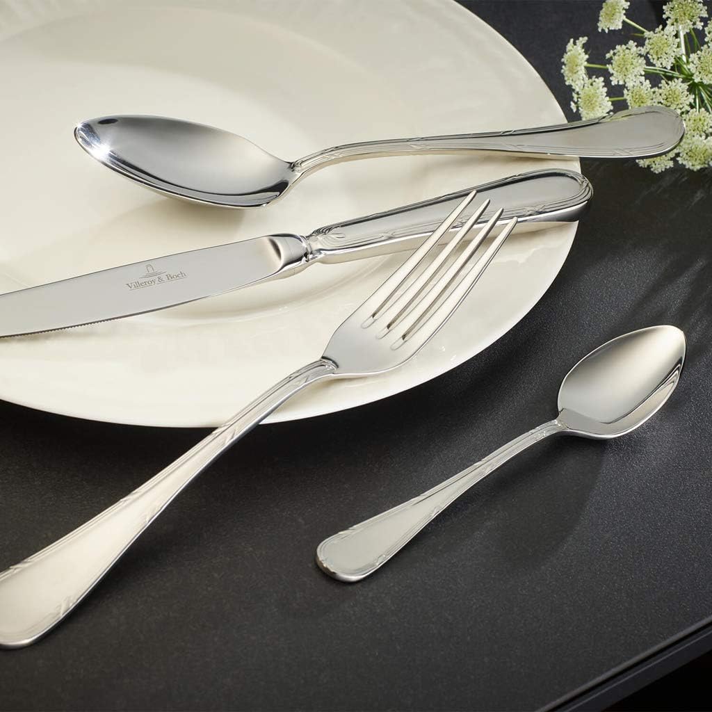 Villeroy und Boch Kreuzband Septfontaines Tafelbesteck für bis zu 6 Personen, 24-teilig, Edelstahl