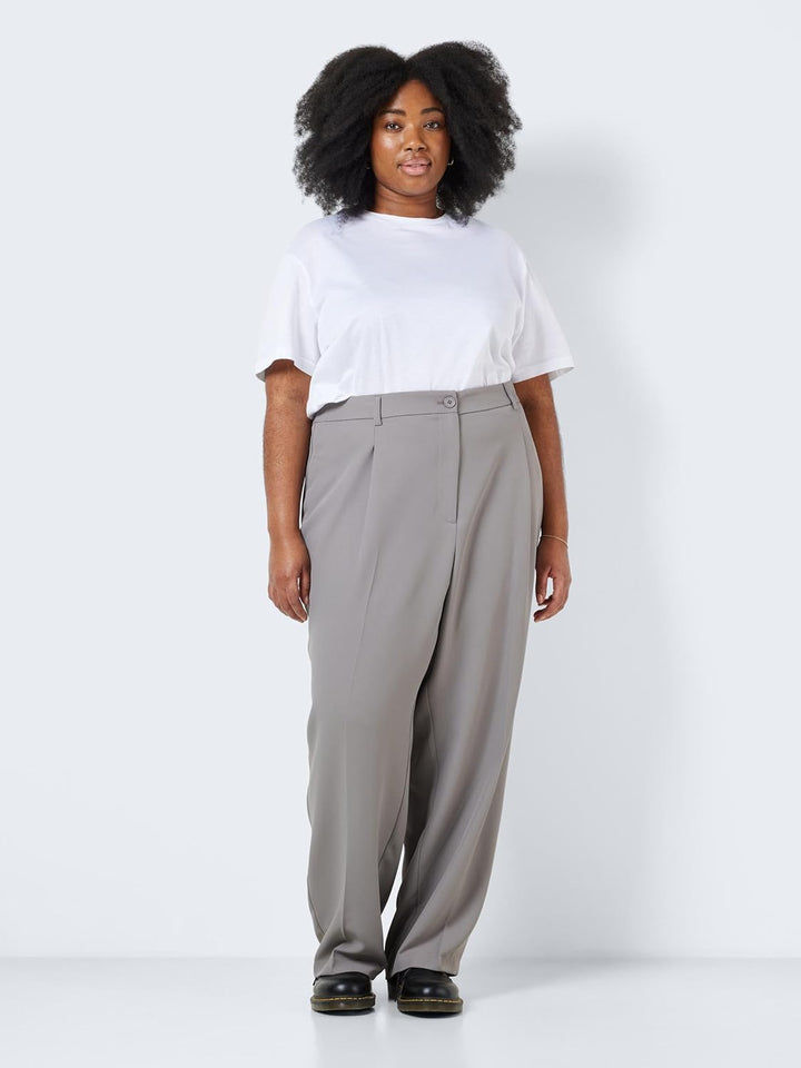 Noisy may Damen Nmdrewie Hw Straight Pants Ko Curve Hose 46 Titanium, 46 Titanium
