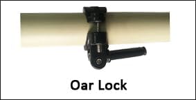 Oceansouth Heavy Duty Aluminium Oars with 12mm Oar Locks Aluminium Oars 2 piece with 12mm Oar lock -