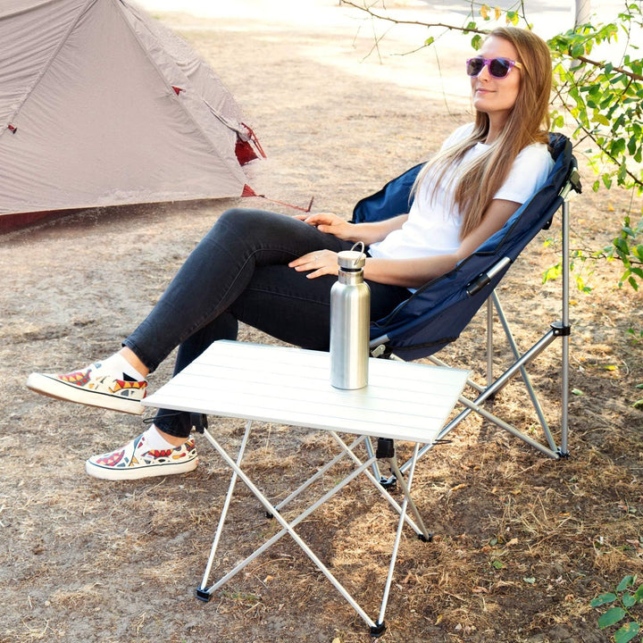 Navaris Campingtisch Camping Klapptisch Ultraleicht - 55,7x40,5x38,5cm Alu Tisch Balkon klappbar - B