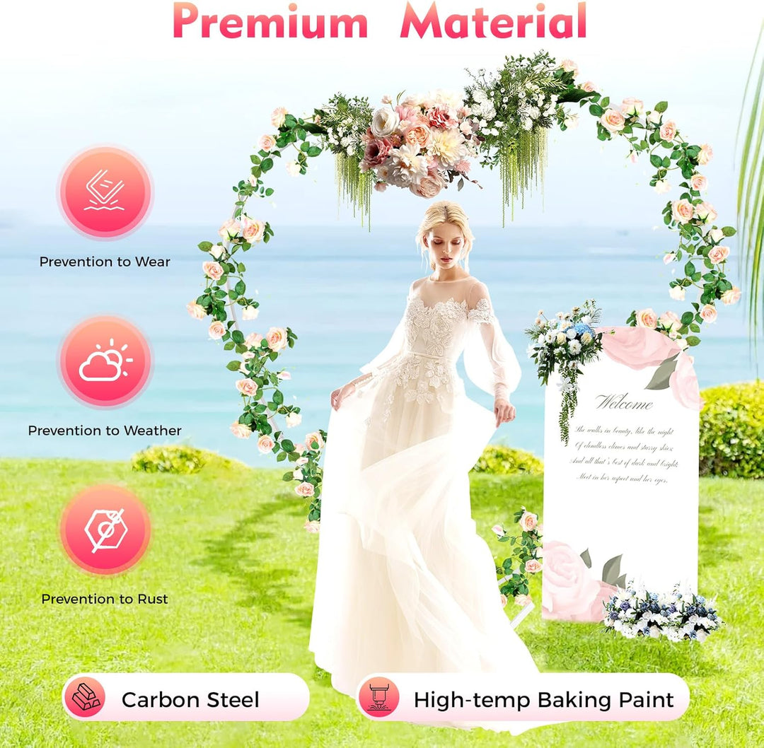 Herz Hochzeitsbogen Freistehend Hochzeitbogen Rahmen 200x210cm Herz-Formen Arch Stand Ballonbogen Bl