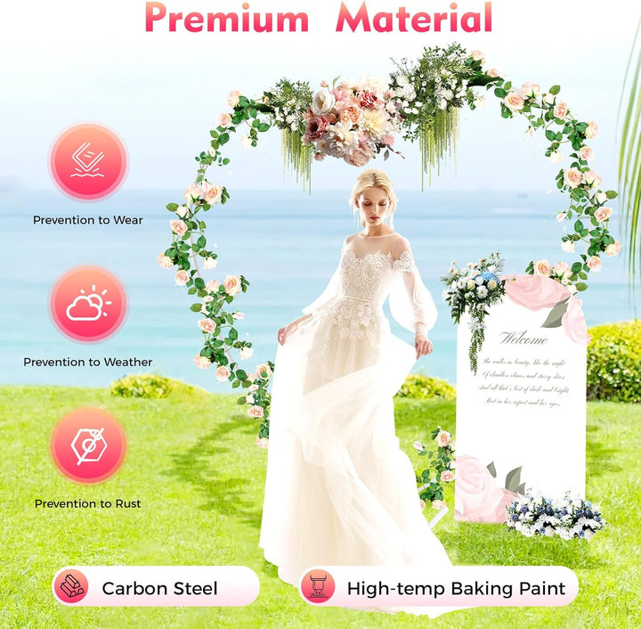 Herz Hochzeitsbogen Freistehend Hochzeitbogen Rahmen 200x210cm Herz-Formen Arch Stand Ballonbogen Bl