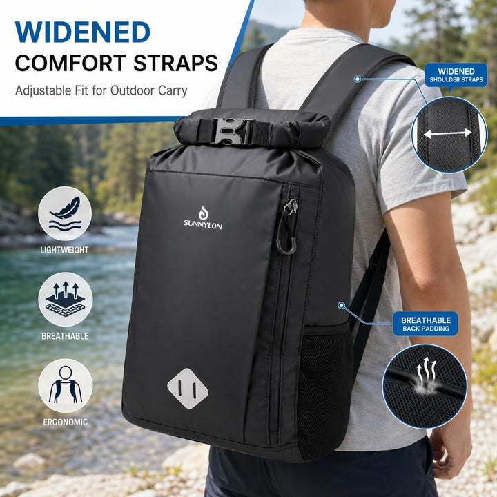 Wasserdichter Dry Bag Rucksack,20L IPX8 Wasserfester rucksack Rolltop mit Handyhülle,Wasserdichte ta