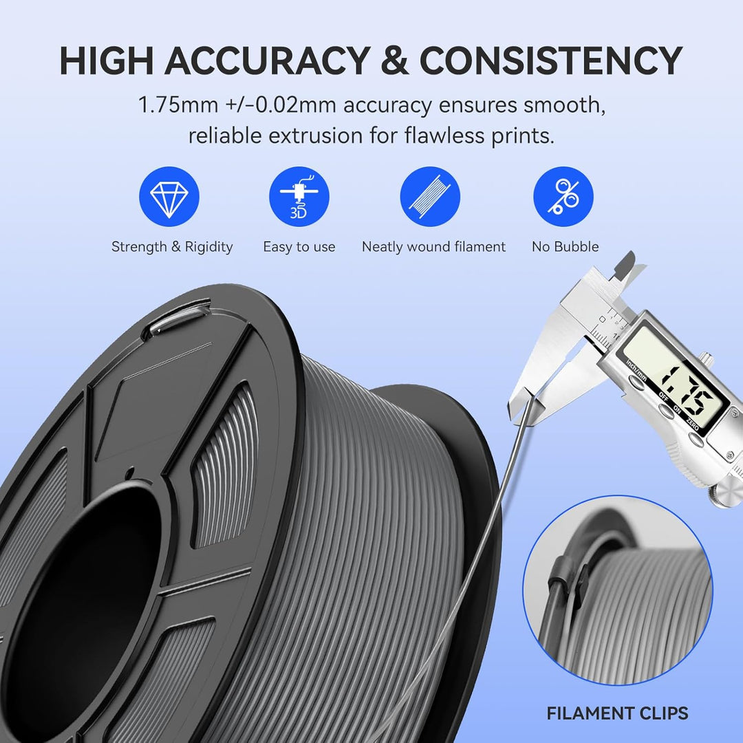 JAYO PLA Filament 1.75 mm, 3D Drucker Filament, Massgenauigkeit +/- 0.02mm, 1.1 KG Spule (2,4 lbs),