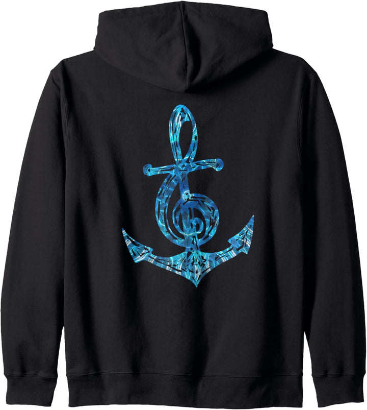 Anker, Musik, Notenschlüssel, Symbol, Musiker Ahoi Meer Chor Kapuzenjacke